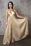 "Go With the Flow" Pleated Maxi Dress