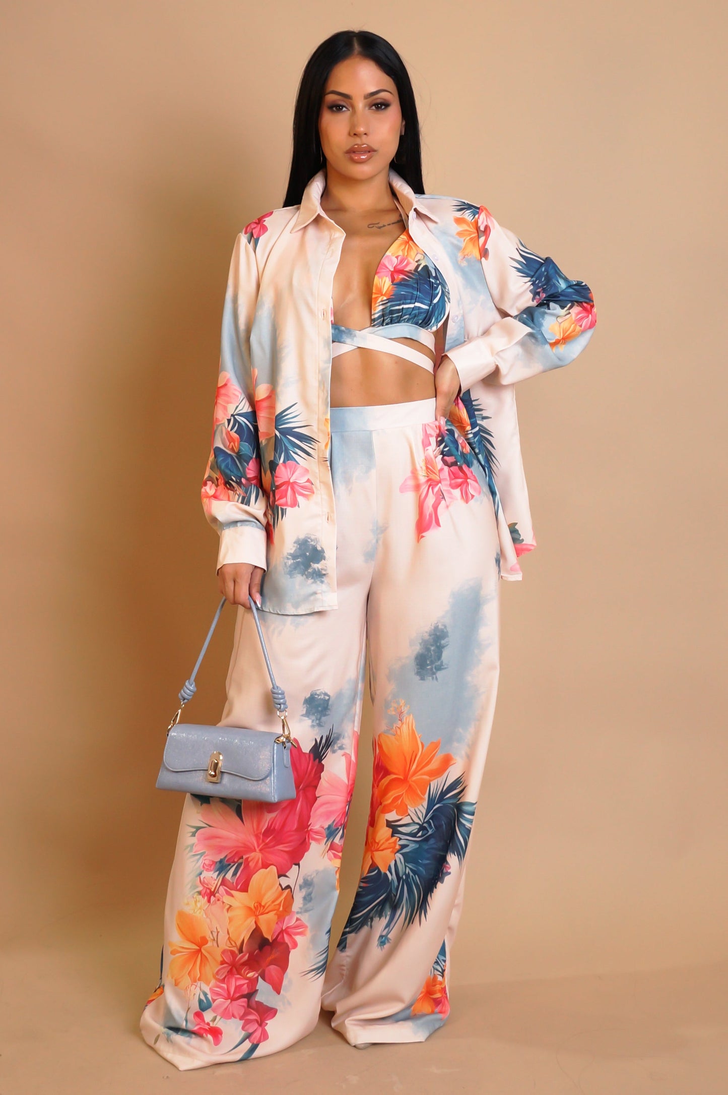 Summer Loving' Pants Set- Cream