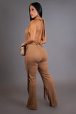 Brown Shaggy Pants Set