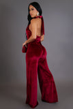 Velvet Halter Neck Jumpsuit