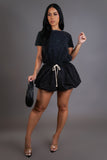 Ruffled Bottom Mini Dress