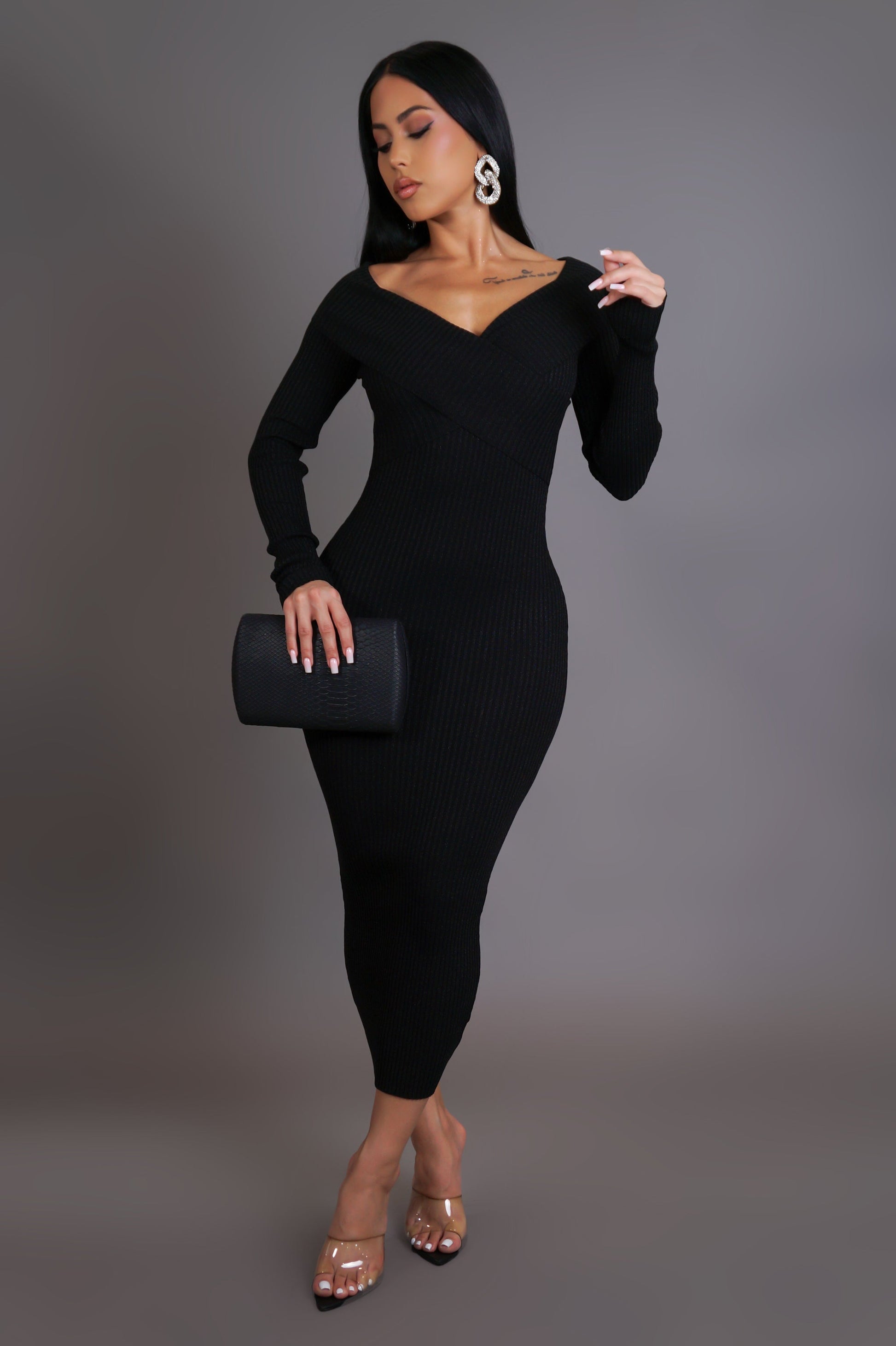 off shoulder criss cross long dress Shirred Shoulder Criss Cross Back Maxi Dress with Front Slit