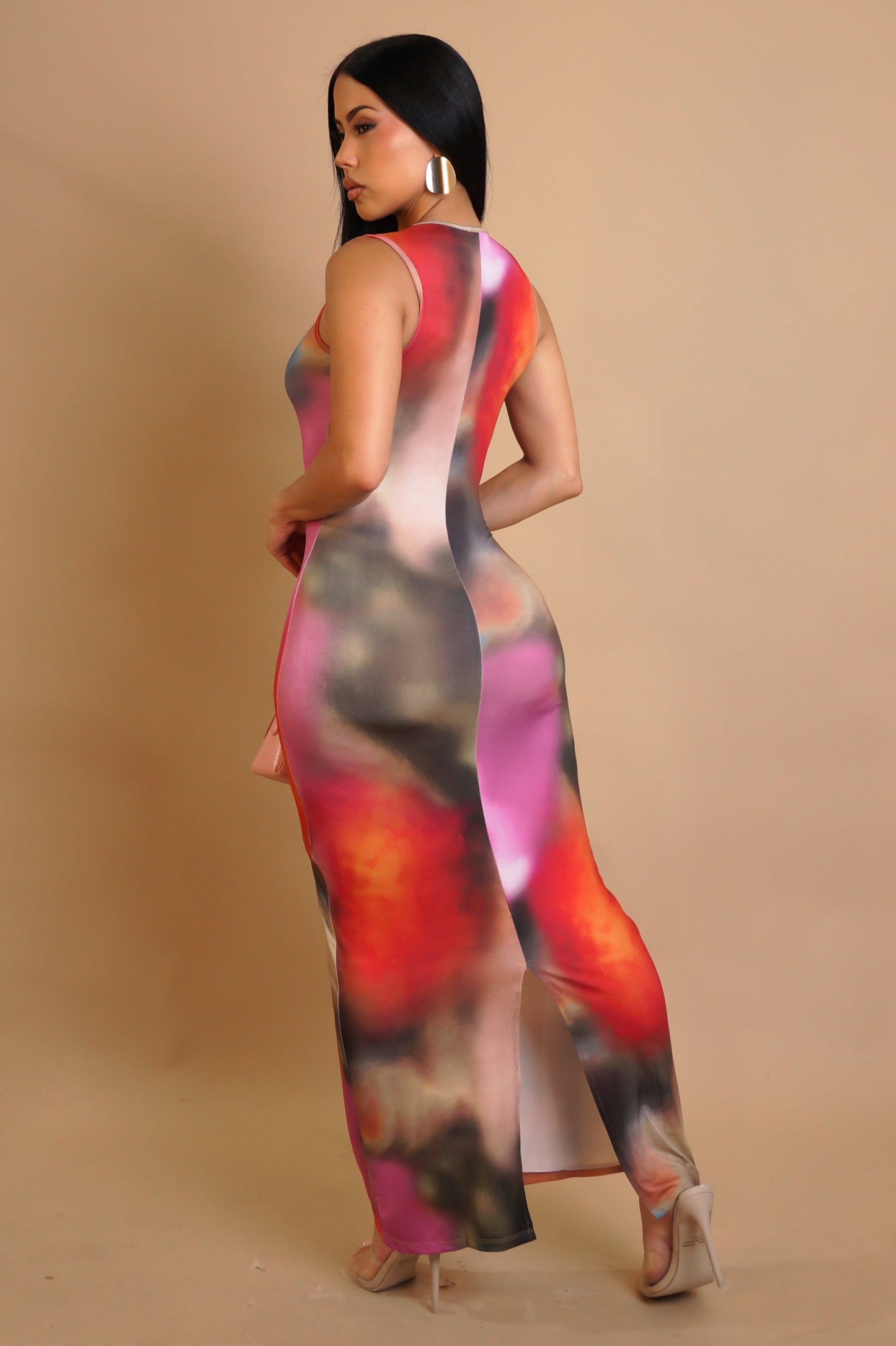 Photo Negatives in Color Maxi Dress
