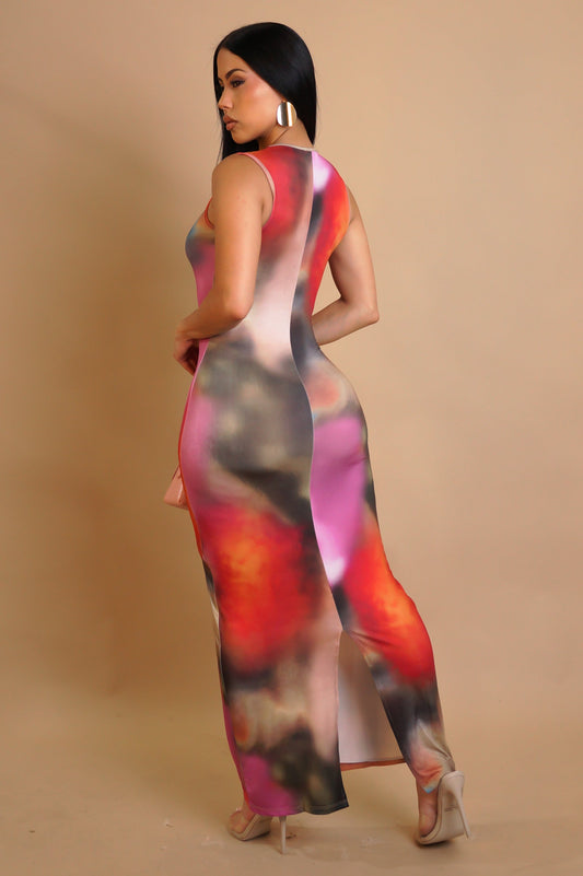 Photo Negatives in Color Maxi Dress