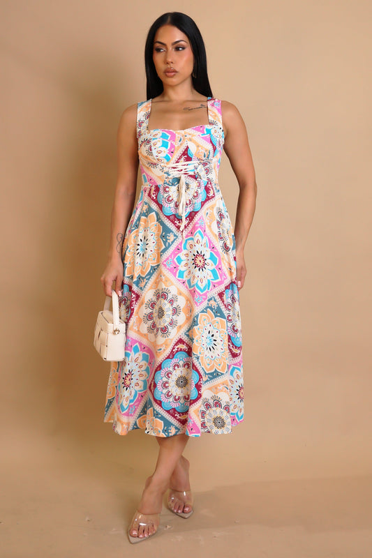 Color World Midi Dress