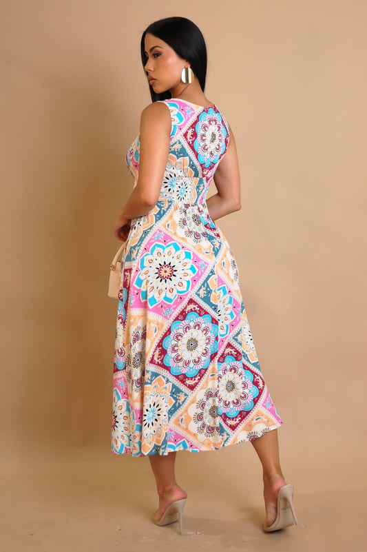 Color World Midi Dress