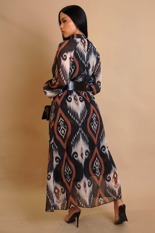 Flatter Me Maxi Dress- Brown