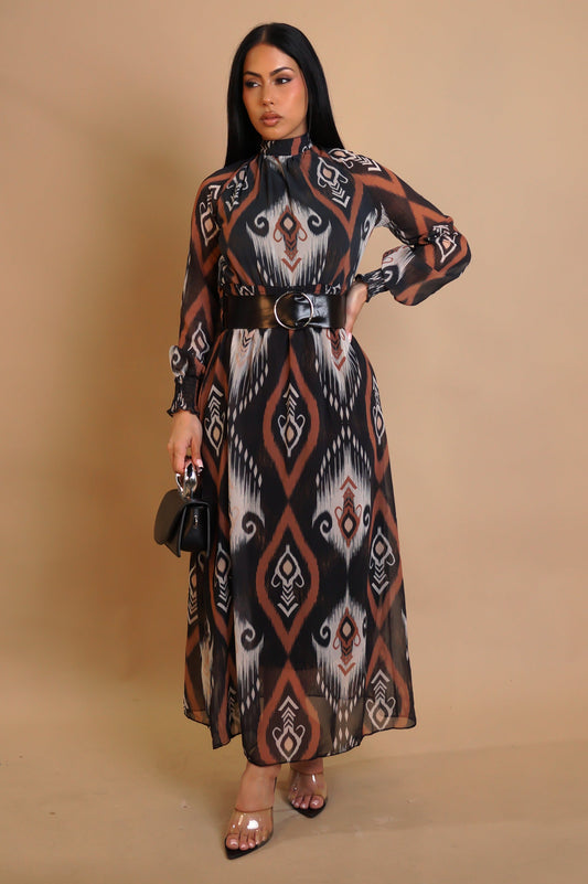 Flatter Me Maxi Dress- Brown