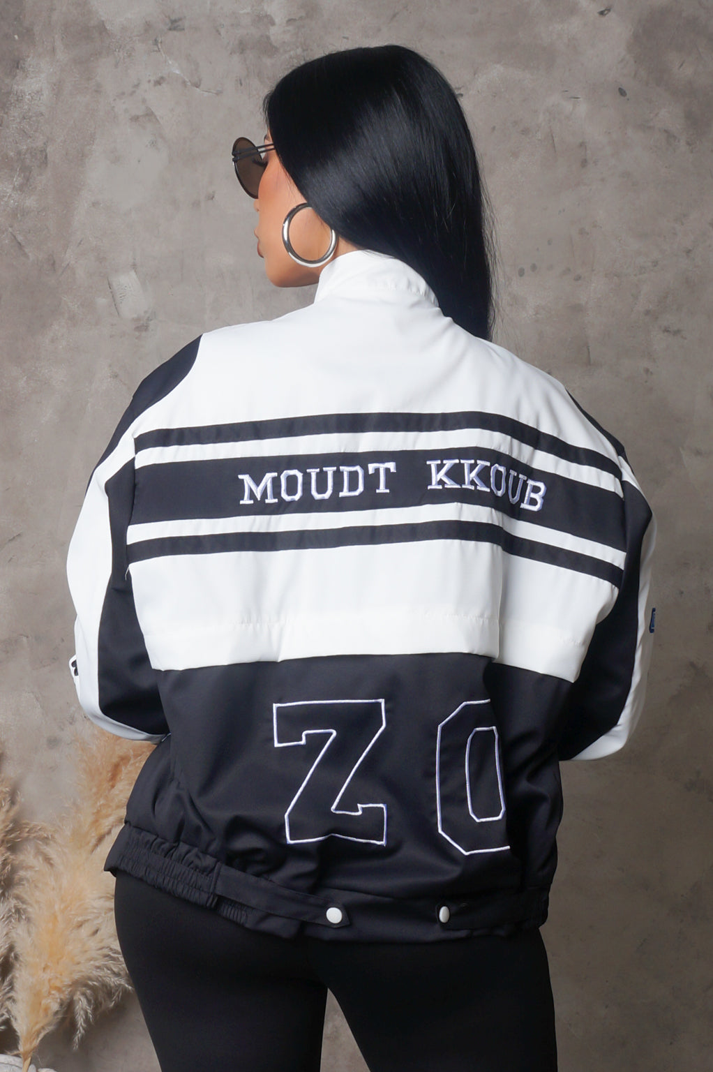 3-Way Wear Varsity Convertible Jacket/Skirt Set- Black