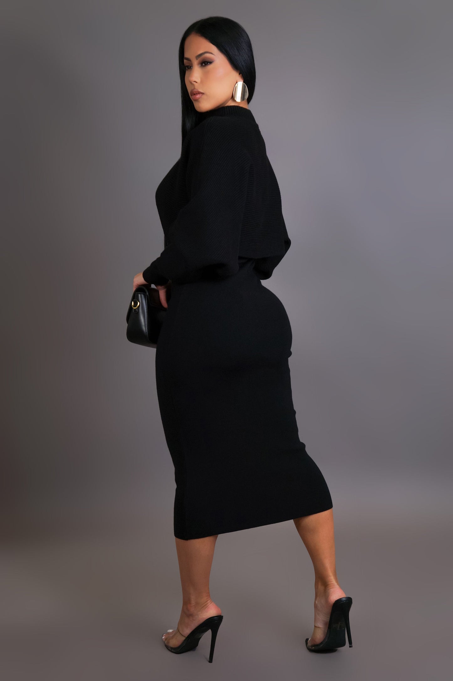 Jacket Over Midi Dress Set