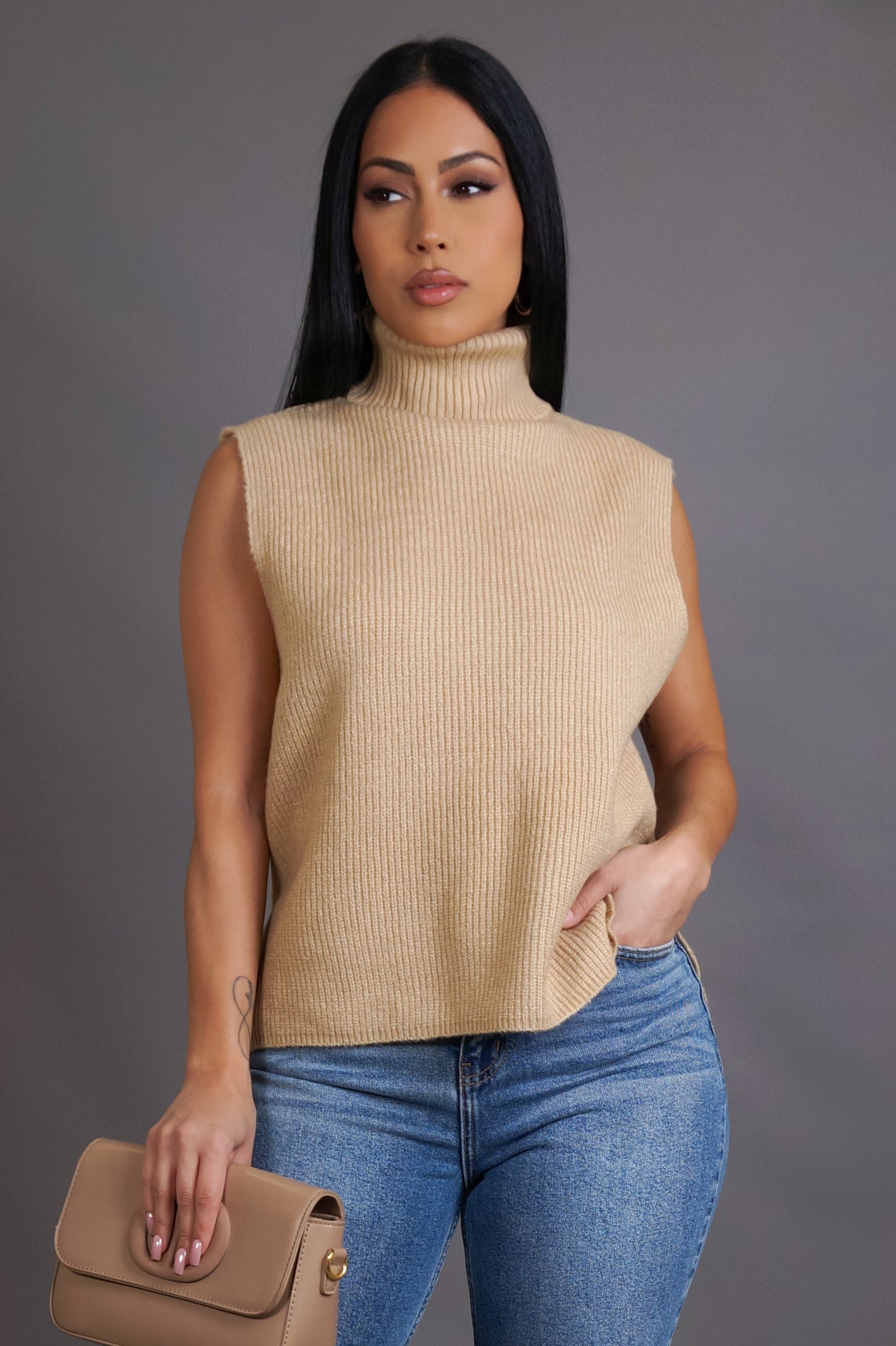 Turtle Neck Sweater Top