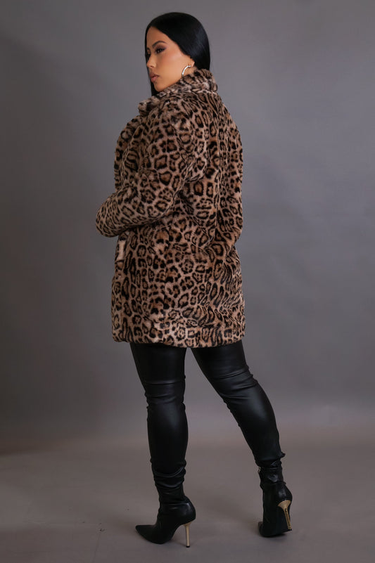 Leopard Print Fuzzy Jacket