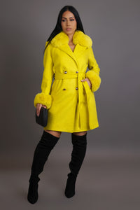 Cozy Plush Coat- Yellow