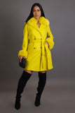 Cozy Plush Coat- Yellow