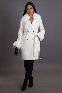 Cozy Plush Coat- White