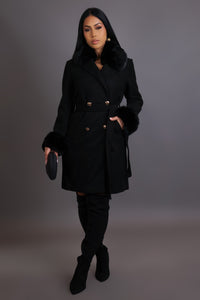 Cozy Plush Coat- Black