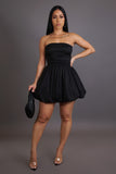 Puff Ruffle Mini Dress