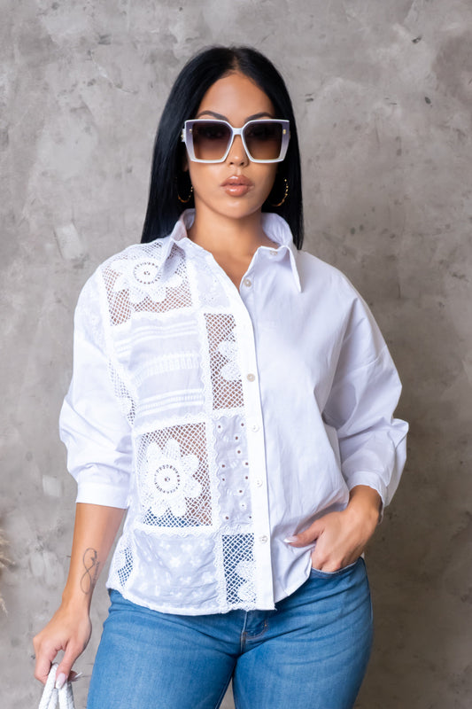 "Oh Sunshine" Embroidered Blouse