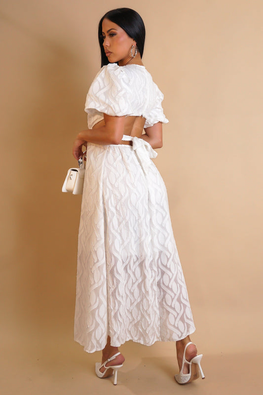 Pretty in White Midi Dress