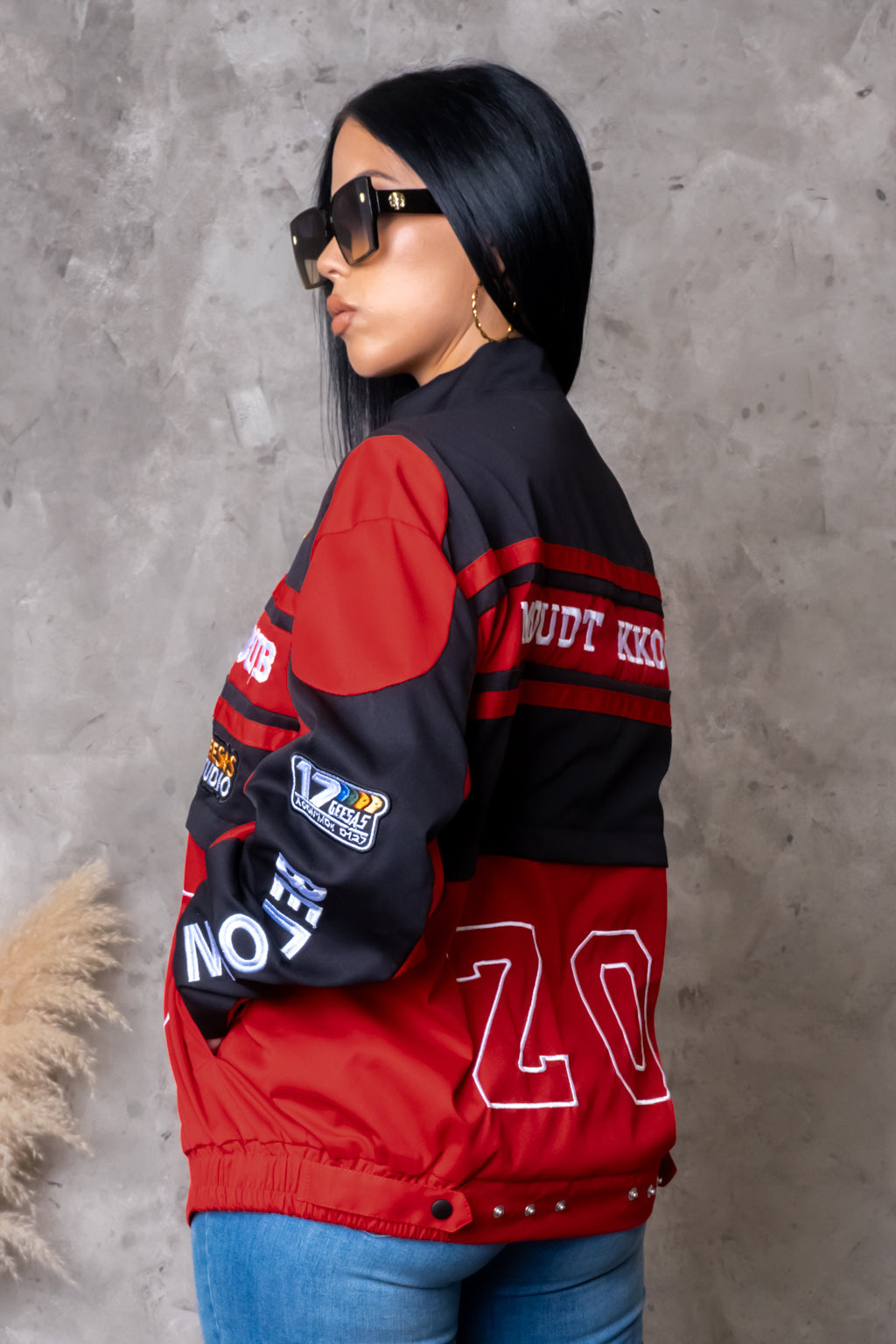 3-Way Wear Varsity Covertible Jacket/Skirt Set- Red