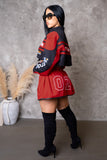 3-Way Wear Varsity Covertible Jacket/Skirt Set- Red