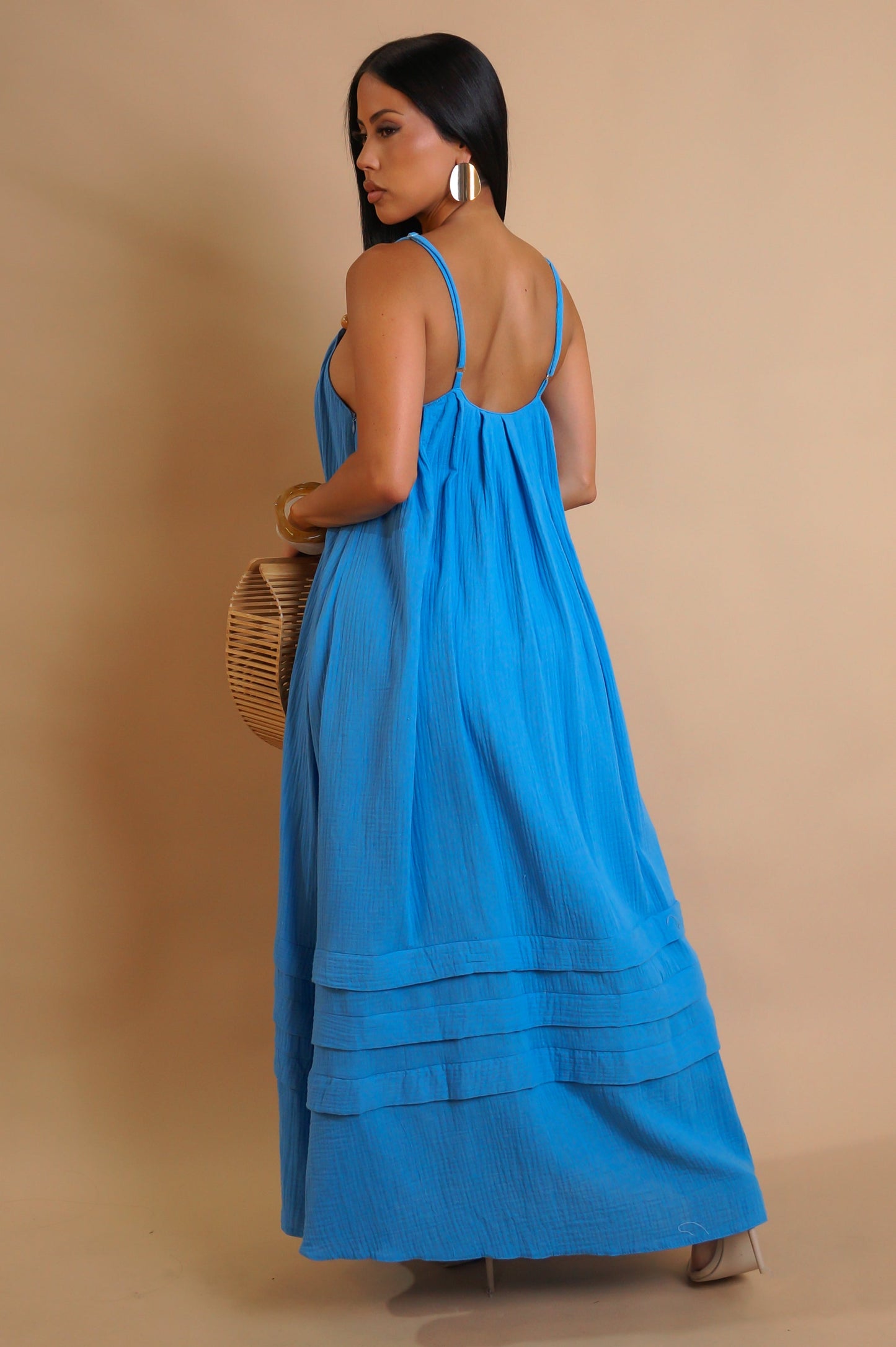 Boho Chic Maxi Dress- Blue
