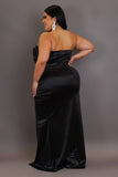 Plus Size Glamour in Black Maxi Dress