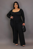 Plus Size Ribbed Jumpsuit