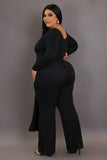 Plus Size Ribbed Jumpsuit