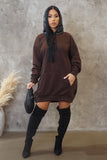 Oversized Brown Sweater Top