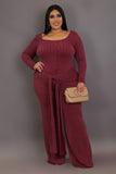 Plus Size Ribbed Jumpsuit