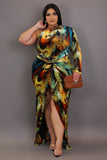 Earth Wind Fire Abstract Maxi Dress