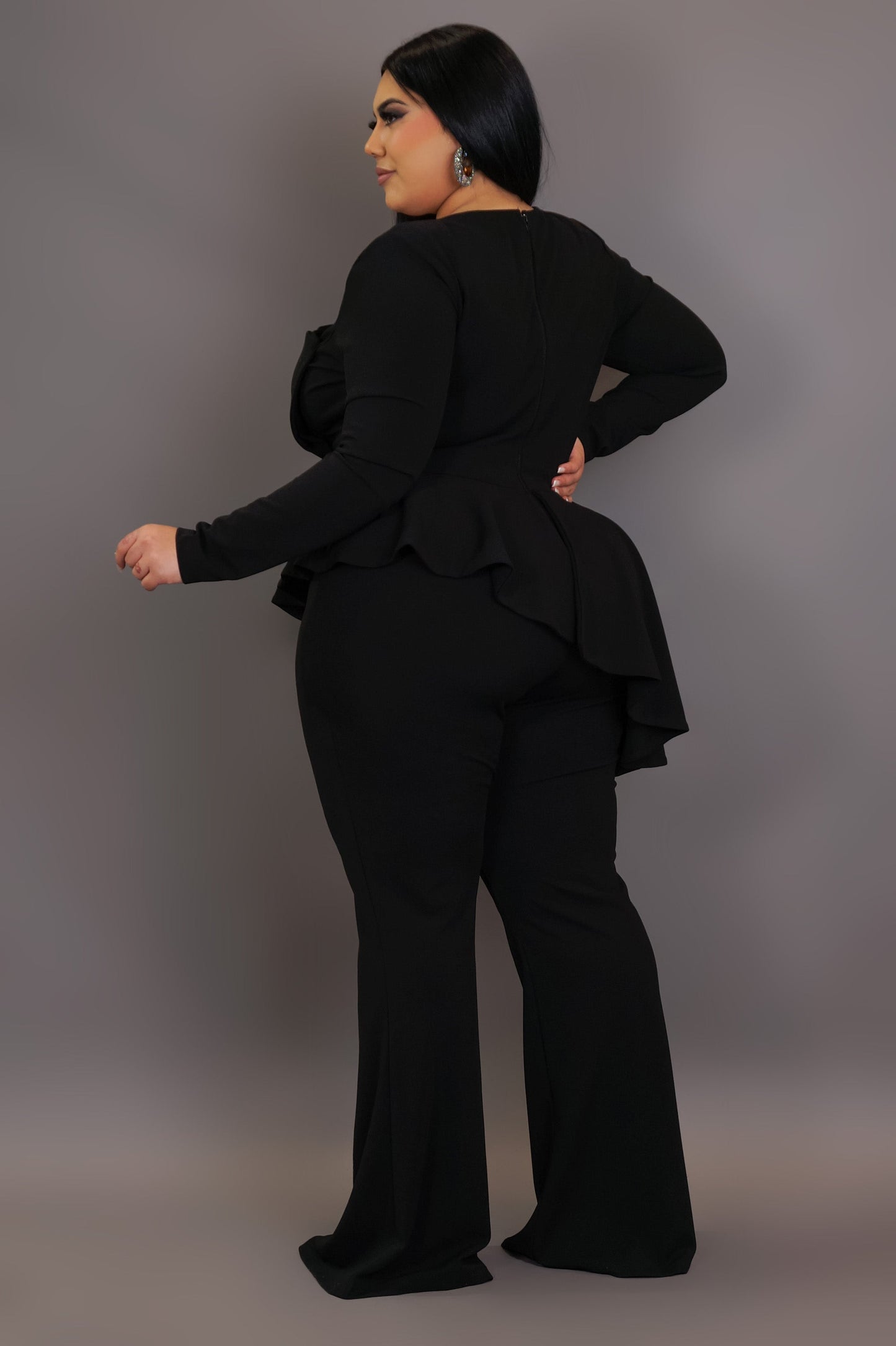 Plus Size Leveling Up Jumpsuit- Black