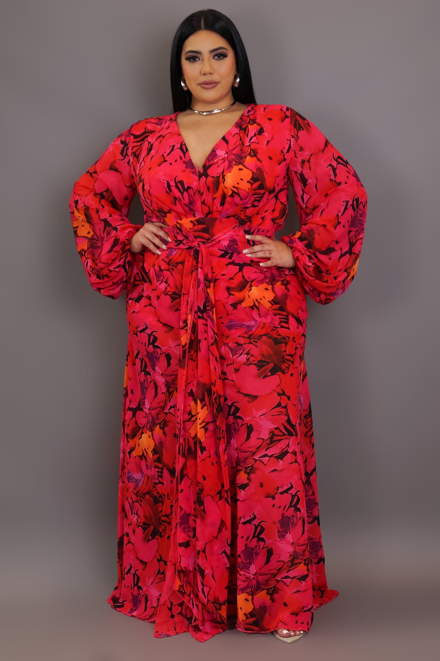 Plus Size Fire Maxi Dress