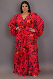 Plus Size Fire Maxi Dress