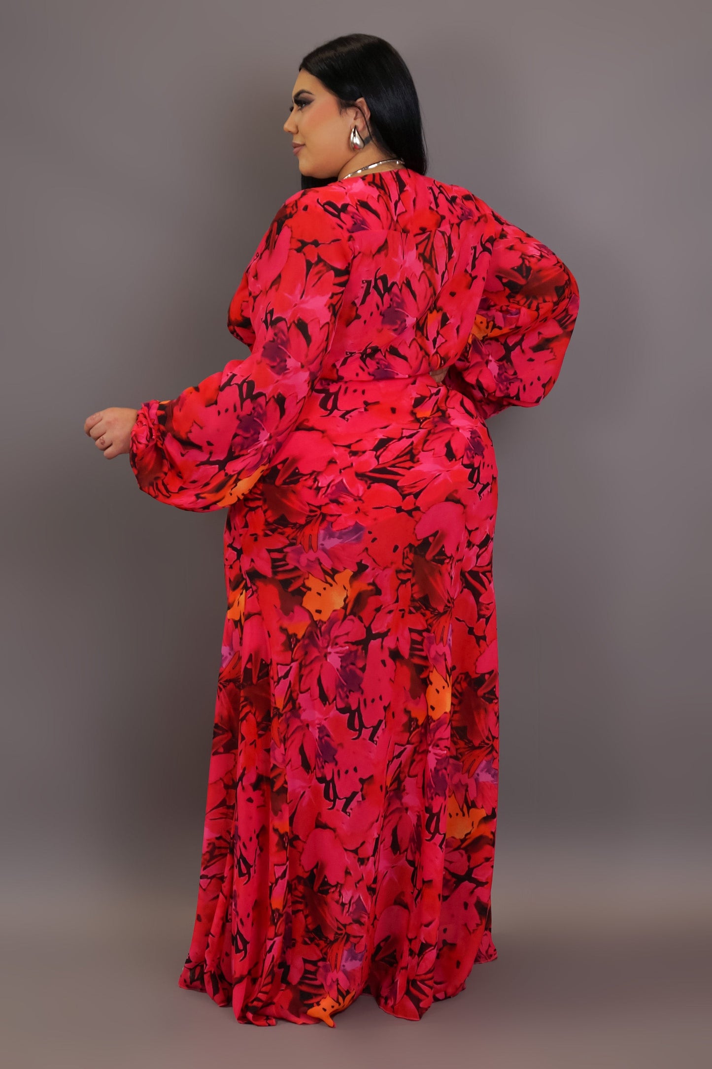 Plus Size Fire Maxi Dress