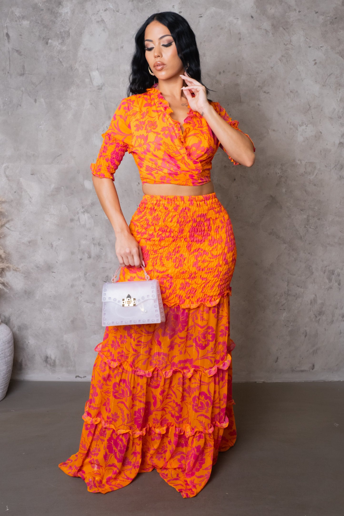 Vacation Tiered Skirt & Top Set