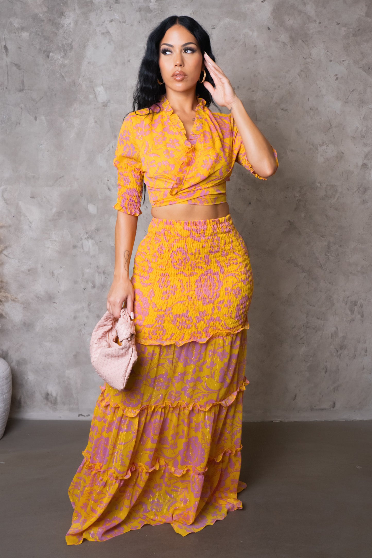 Vacation Tiered Skirt & Top Set