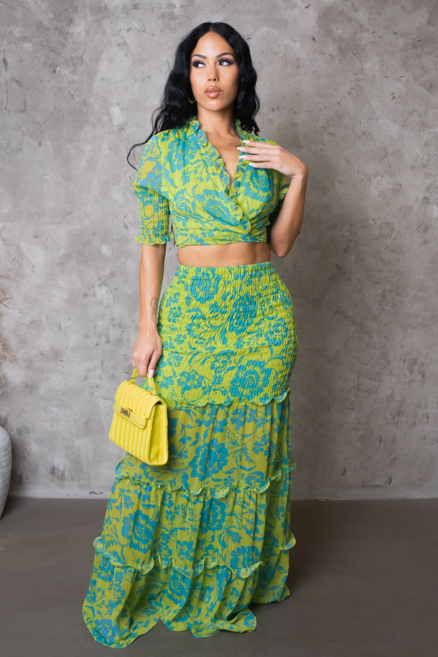 Vacation Tiered Skirt & Top Set