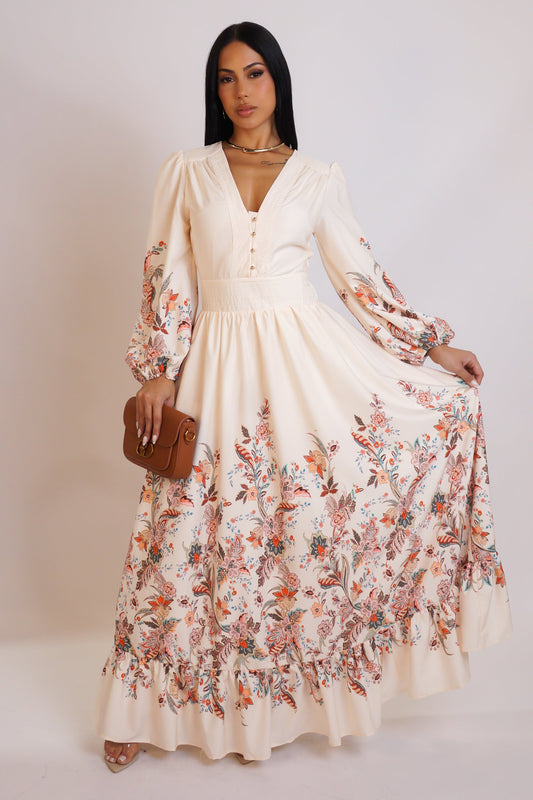 My Way Maxi Dress- Cream