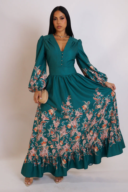 My Way Maxi Dress- Green
