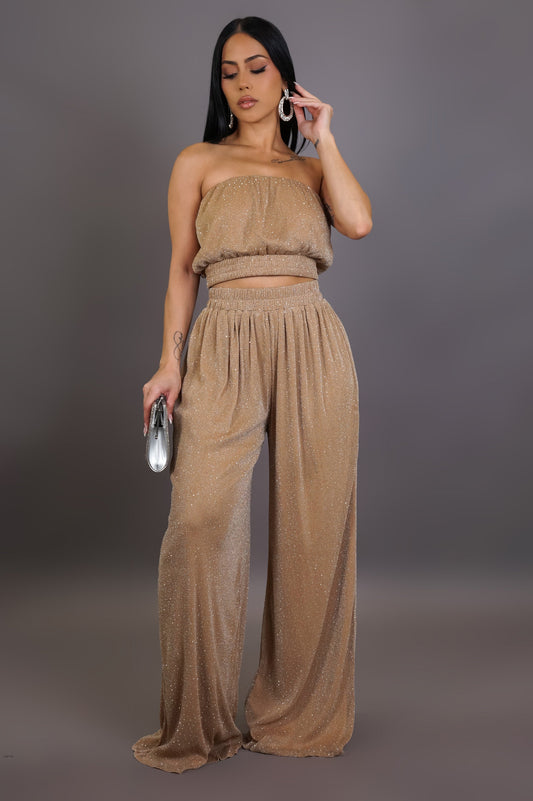 My Muse Taupe Pants Set