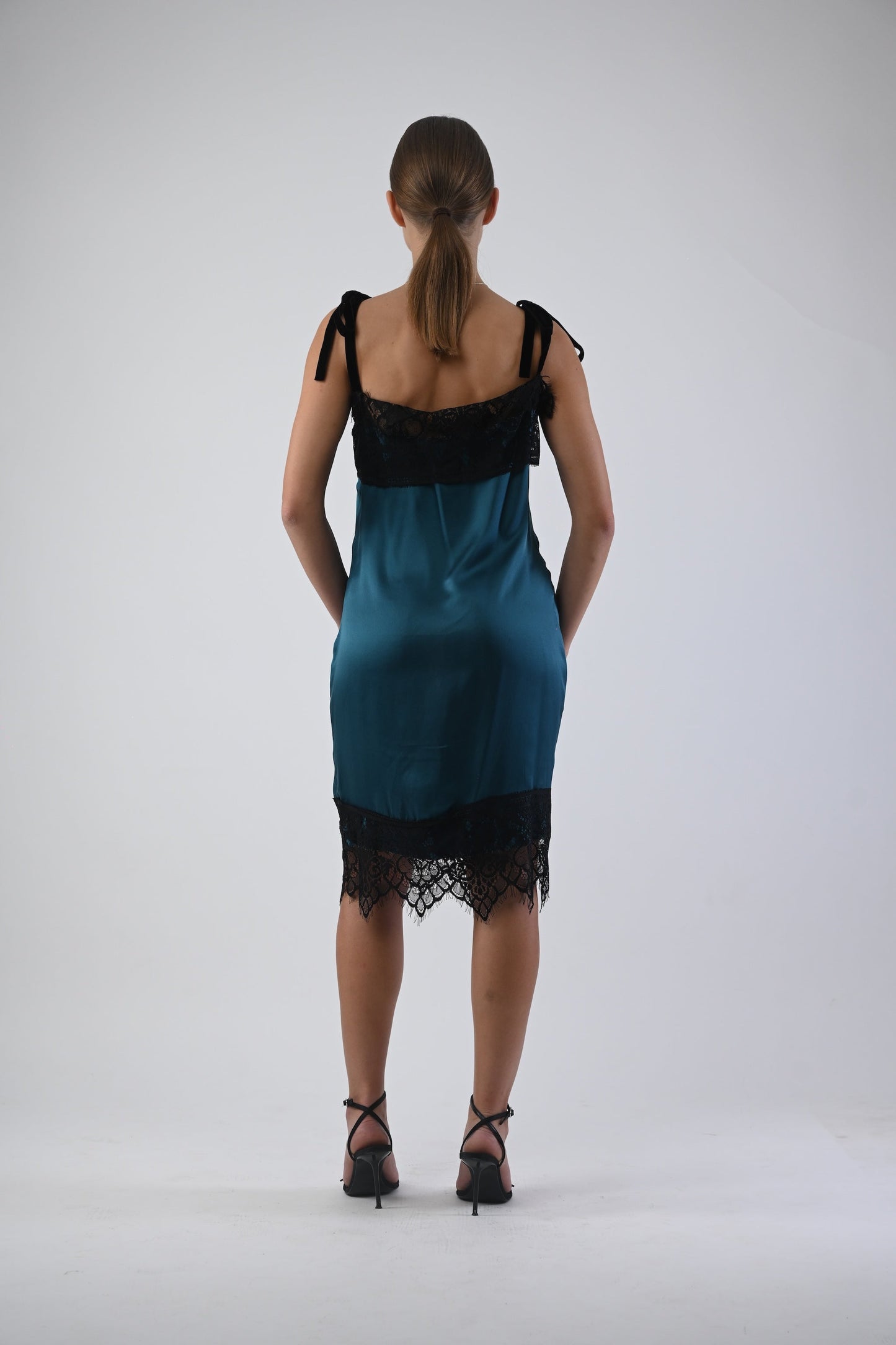 Blue Silk Dress
