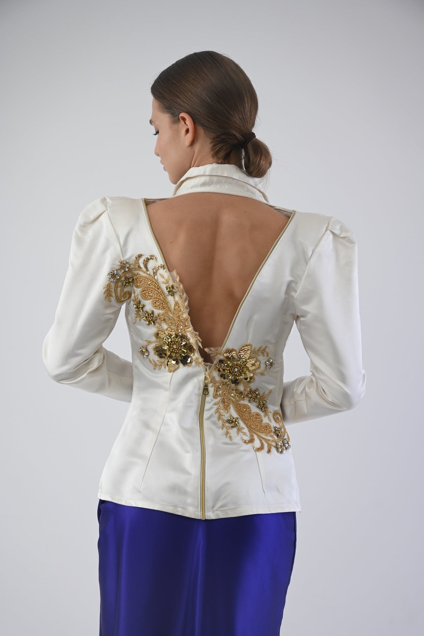 White Jacket with golden handcraft