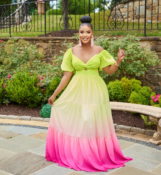 Gradient Ombre Maxi Dress