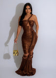 "All Roped Up" Maxi Dress- Brown