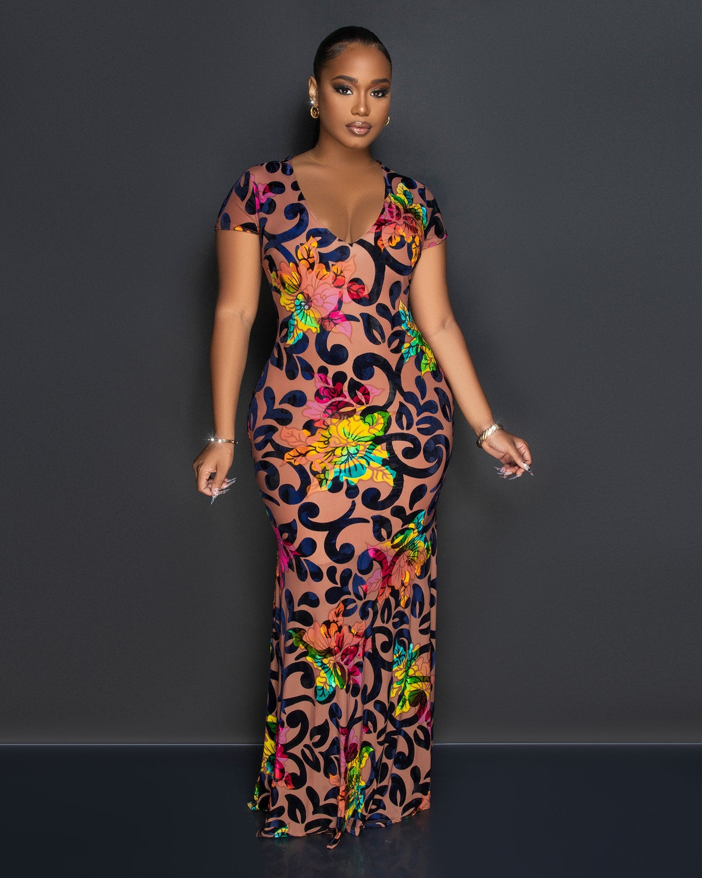 Velvet & Flower One of a Kind Maxi Dress