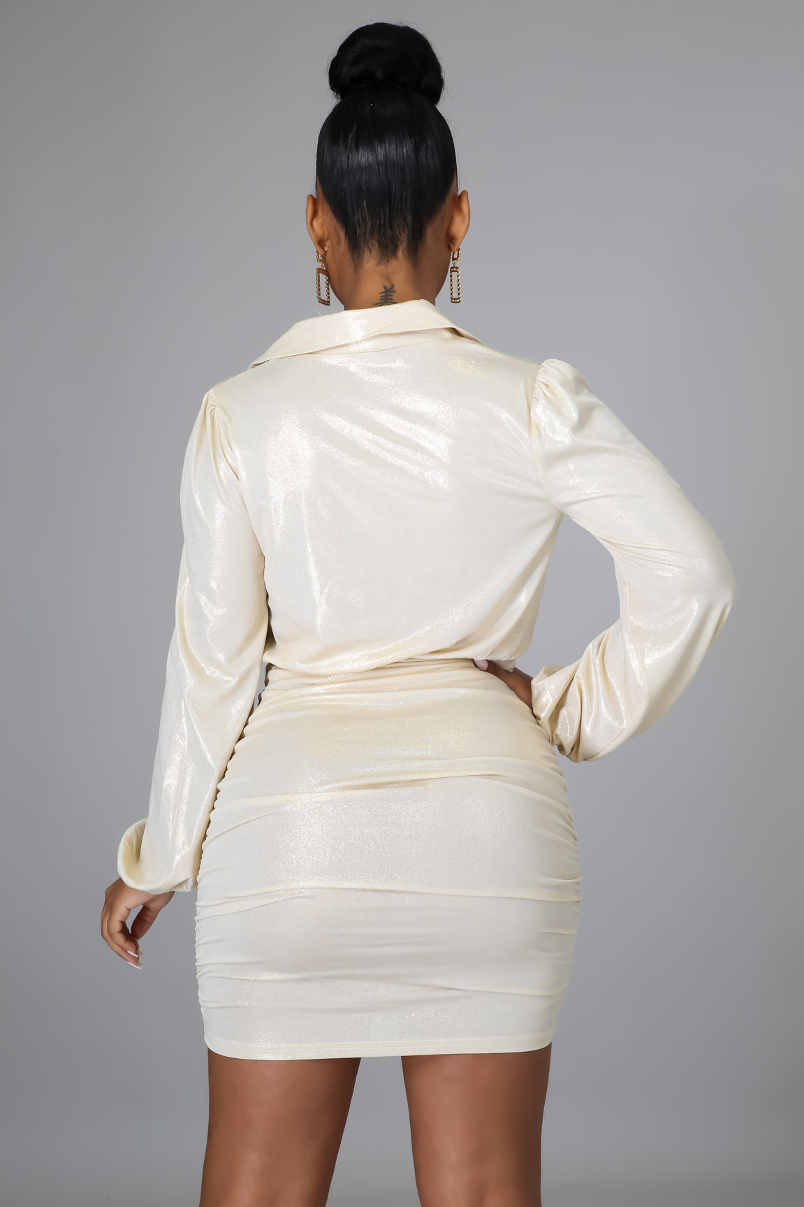 "Bottles Up" Ruched Dress