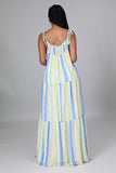 Multistriped Loose Maxi Dress