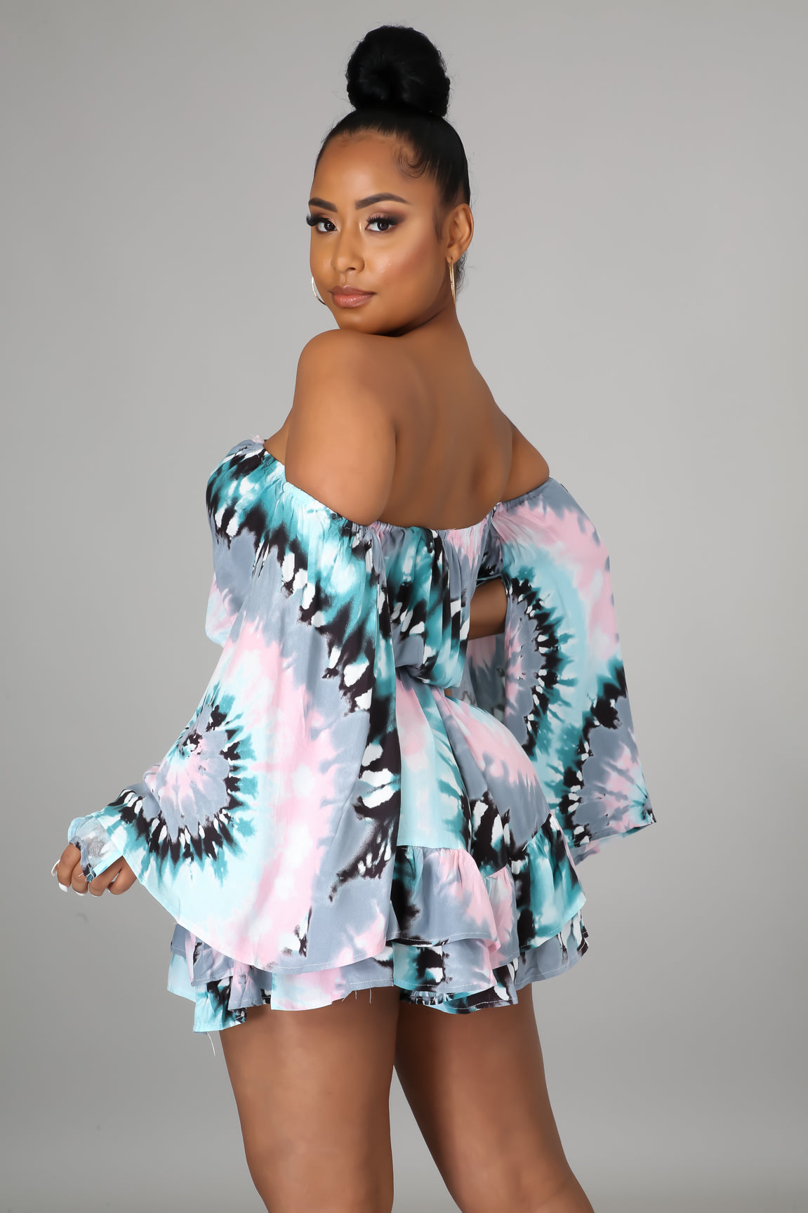 Off Shoulder Rayon Romper